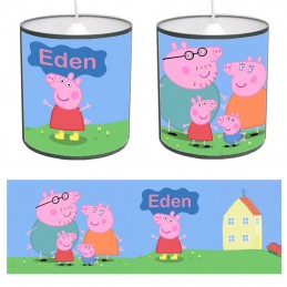 Lustre chambre peppa Pig personnalisé
