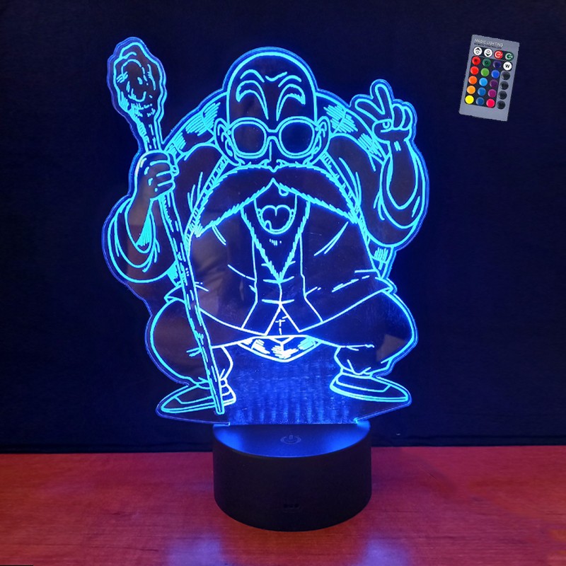 Lampe Maître Roshi Personnalisée - Veilleuse Maître Roshi - Lampe Dragon  Ball Z Personnalisée