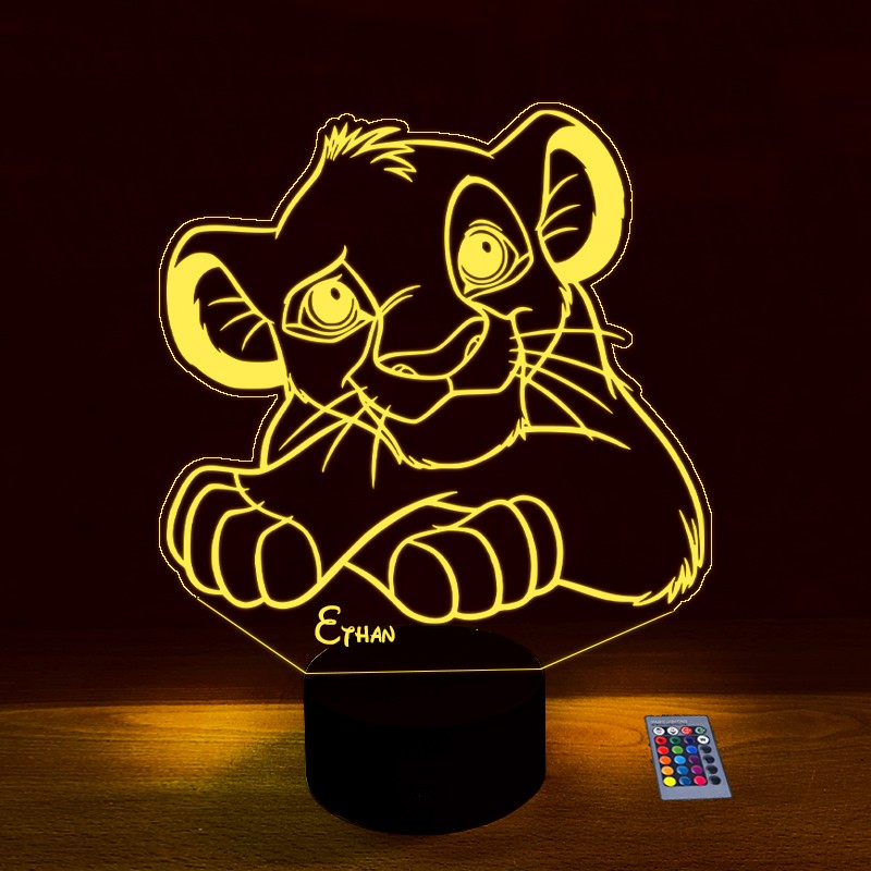 Lampe bébé 3D personnalisée - Lion