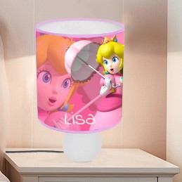 lampe de chevet Princesse Peach personnalisée