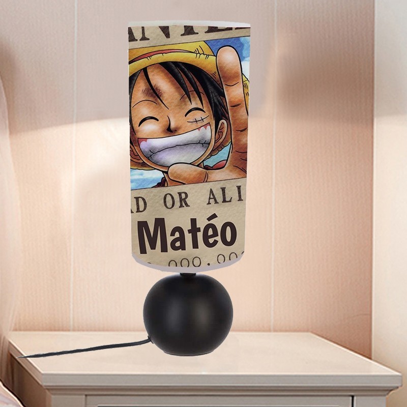 lampe de chevet One Piece Luffy personnalisée lampe de chevet One Piece Luffy personnalisée