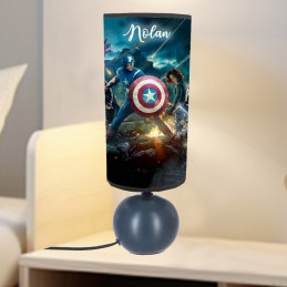 lampe de chevet Avengers personnalisée