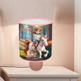 Lampe de chevet enfant cheval personnalisée