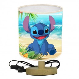 Lampe de chevet Stitch pie en bois