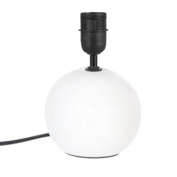 Pied de lampe boule blanche en grès