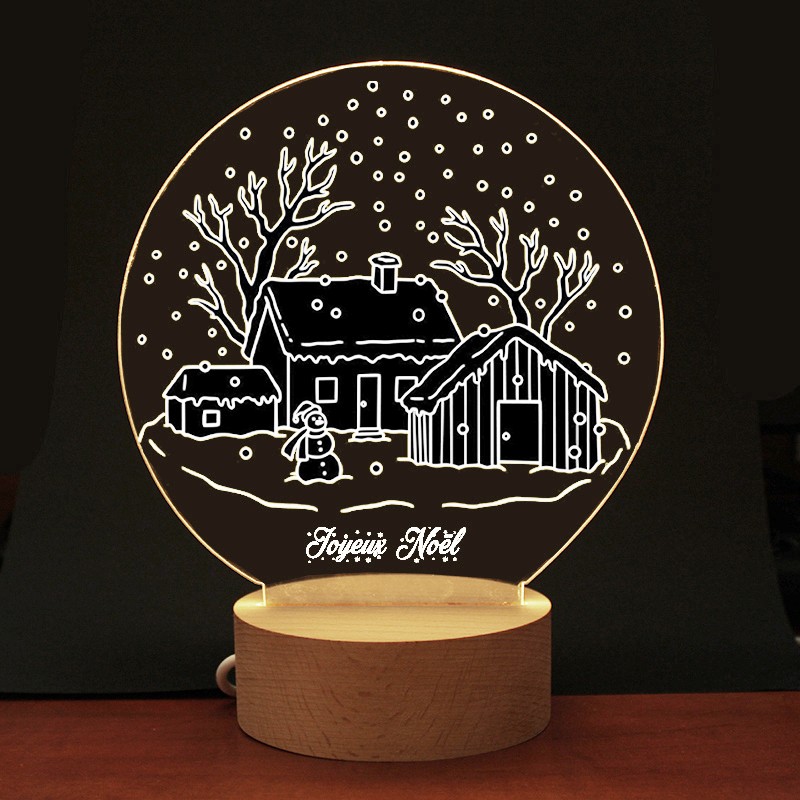 Lampe Personnalisée Boule Noël - Lampe Noël