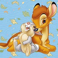 Lustre Bambi personnalisé - Suspension chambre enfant