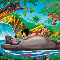 Lustre Le livre de la jungle personnalisé - Lampe de chevet Moowgli